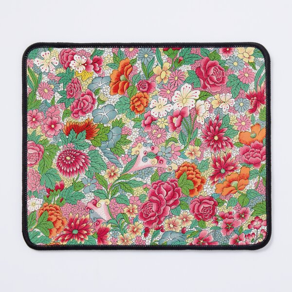 Item preview, Vintage Chinese Hand Knitted Tapestry Mixed Flowers designed and sold by tamoora.