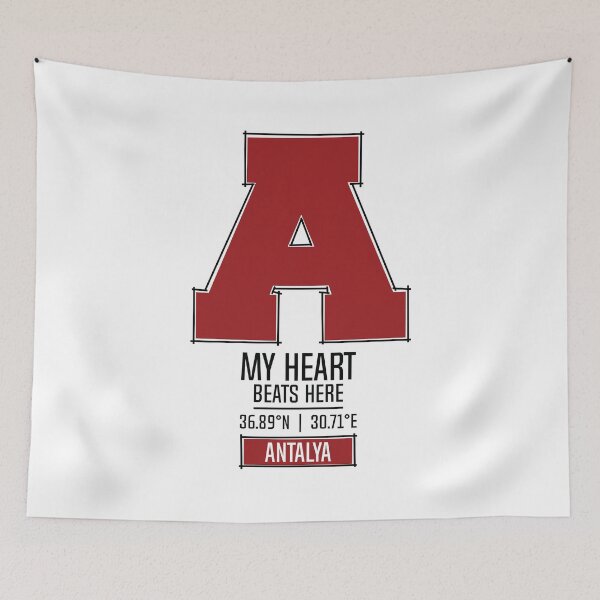 Item preview, ANTALYA MY HEART BEATS HERE WHITE designed and sold by LMAGARMENTS.