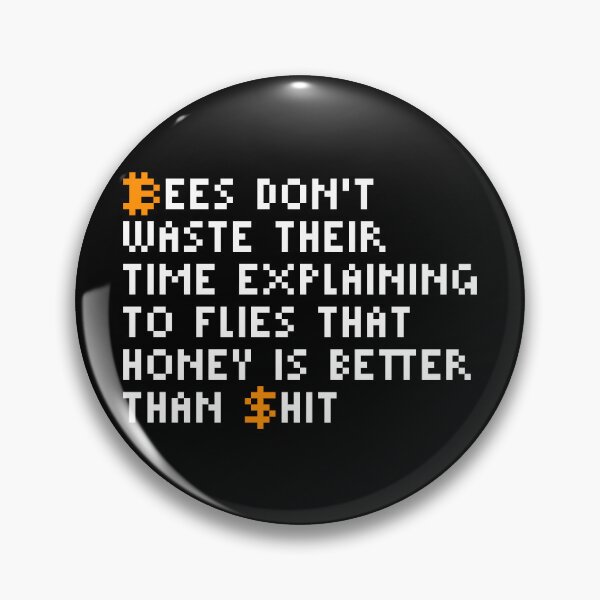 Item preview, Bitcoin Bee Quote Retro Pixel designed and sold by CyberRex.
