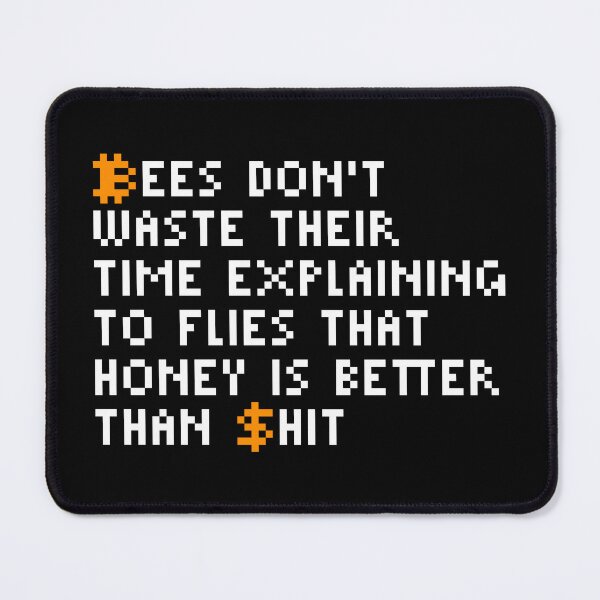 Item preview, Bitcoin Bee Quote Retro Pixel designed and sold by CyberRex.