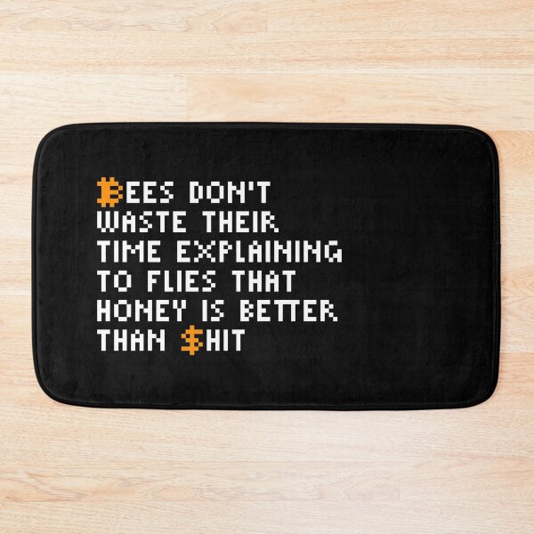 Item preview, Bitcoin Bee Quote Retro Pixel designed and sold by CyberRex.