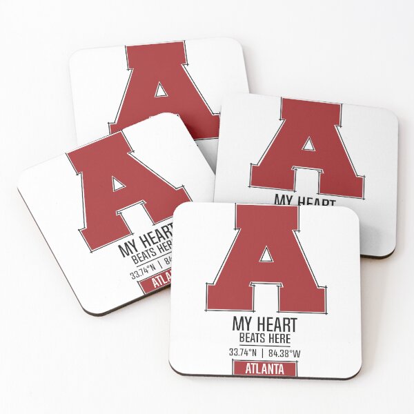 Item preview, ATLANTA MY HEART BEATS HERE WHITE designed and sold by LMAGARMENTS.