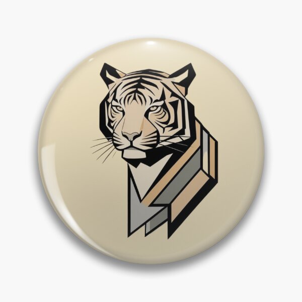 Item preview, Neutral Minimalist Geometric Tiger designed and sold by Slice-of-Pizzo.