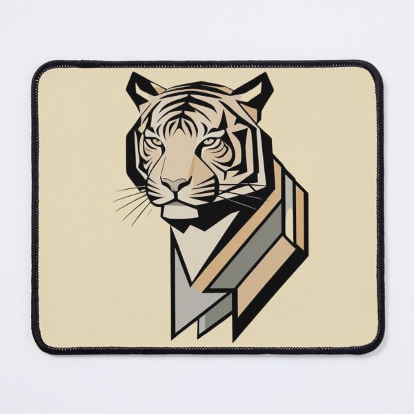 Item preview, Neutral Minimalist Geometric Tiger designed and sold by Slice-of-Pizzo.