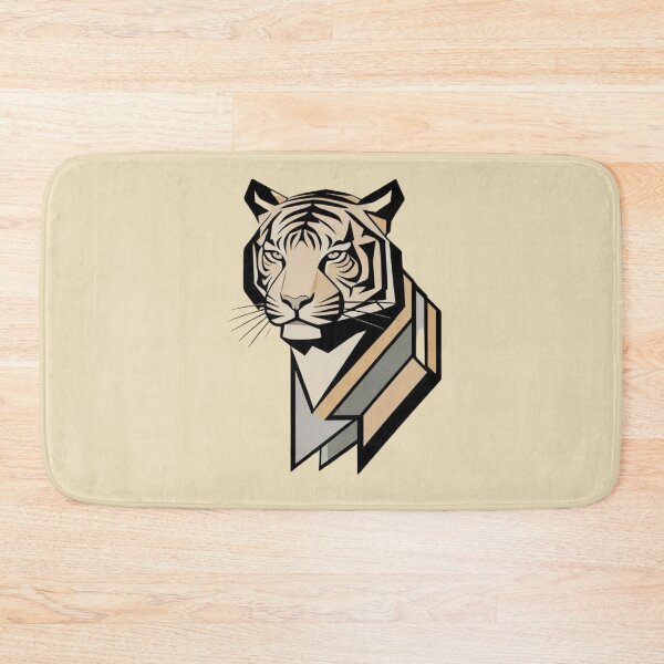 Item preview, Neutral Minimalist Geometric Tiger designed and sold by Slice-of-Pizzo.