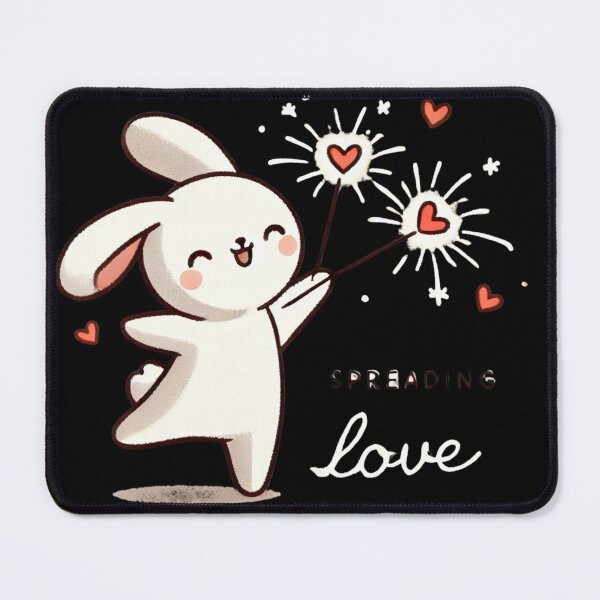 Item preview, Spreading Love - Cute Bunny with Hearts designed and sold by EllsLittleStore.