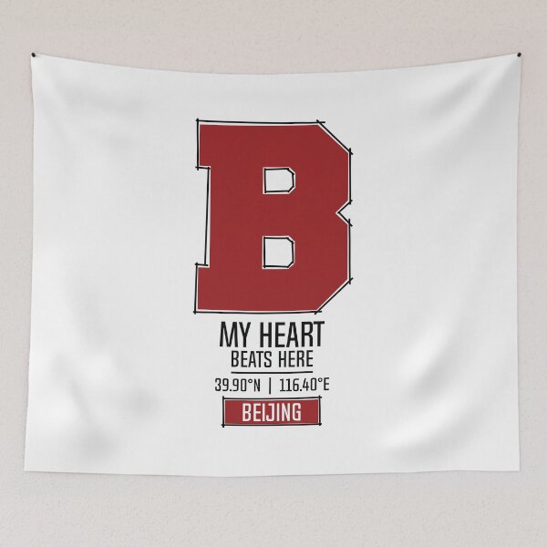 Item preview, BEIJING MY HEART BEATS HERE WHITE designed and sold by LMAGARMENTS.