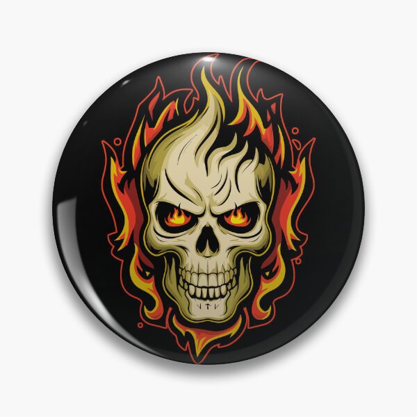 Item preview, Flaming Skull designed and sold by Angry Swan Designs.