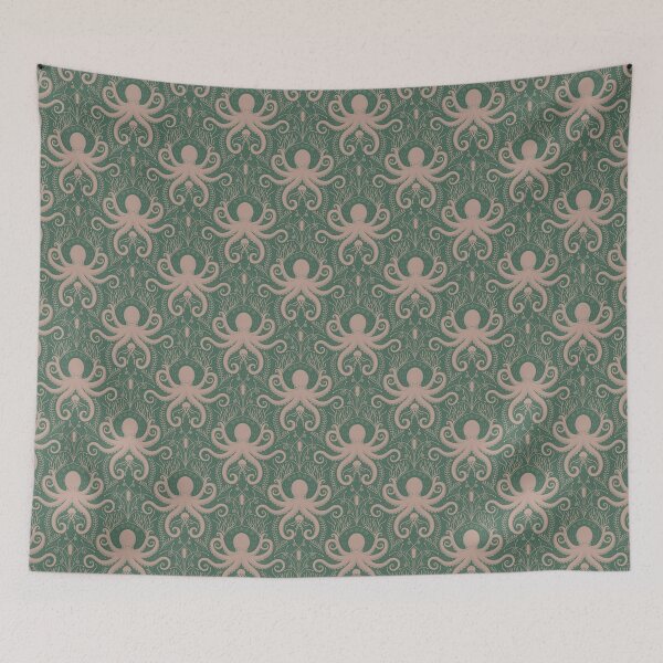 Item preview, Nautical Baroque - Lush Green [Octopus] designed and sold by Carina Parry Studios.