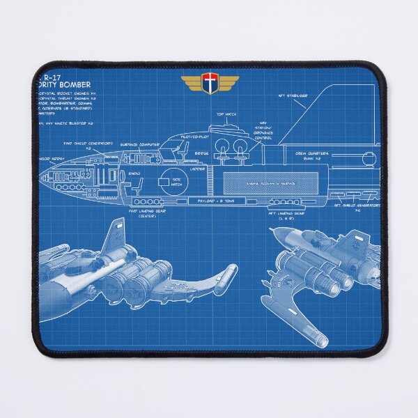 Item preview, AEGIS R-17 Rocket Bomber Tech Schematic designed and sold by DEEP7 PRESS.