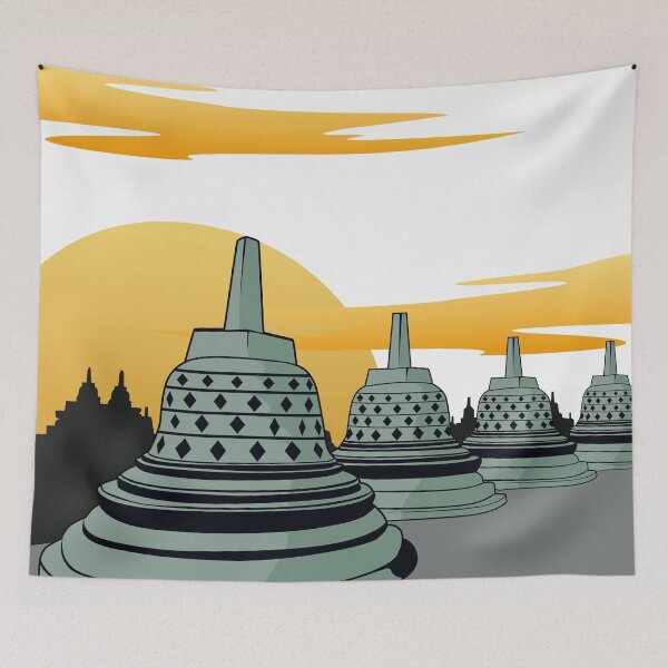Item preview, Borobudur Temple Landmark Design Vector designed and sold by andriassaputro.