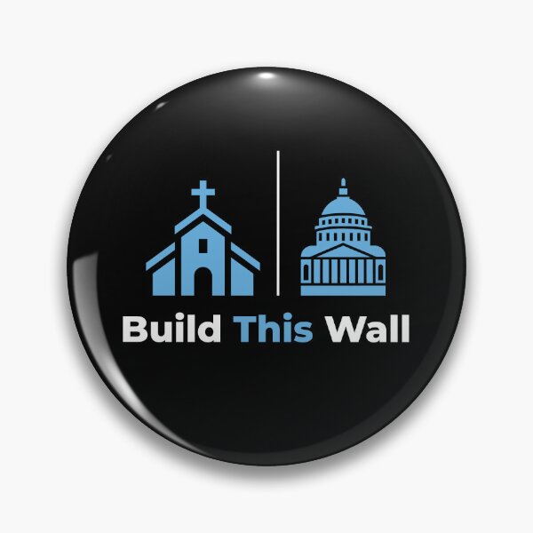 Vista previa del artículo con la obra «Construye este muro Activista por la separación de la Iglesia y el Estado», diseñado y vendido por The Junto Shop.