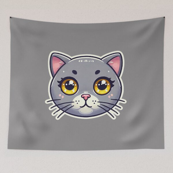Item preview, Chartreux Cat Head  designed and sold by ArtistEmbrace.