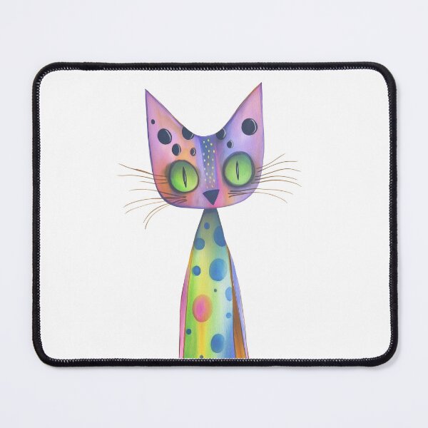 Artikelvorschau, Niedliches geflecktes Katzendesign. Grün und Pink. entworfen und verkauft von Shoot-The-Moon.