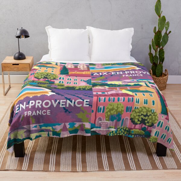 Item preview, Aix-en-Provence, France. Vibrant Colorful StreetScape Travel Poster : Abstract Art By Carraann designed and sold by CARRAANN.