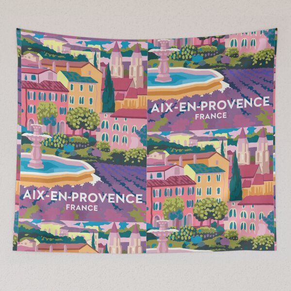Item preview, Aix-en-Provence, France. Vibrant Colorful StreetScape Travel Poster :  Abstract Art By Carraann  designed and sold by CARRAANN.