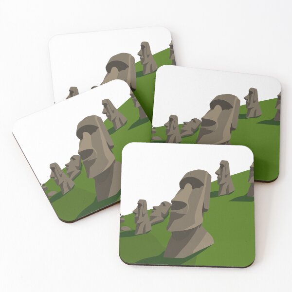 Item preview, Easter Island Moai Statue Landmark Design Vector designed and sold by andriassaputro.