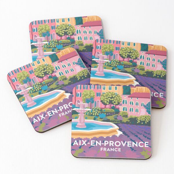 Item preview, Aix-en-Provence, France. Vibrant Colorful StreetScape Travel Poster :  Abstract Art By Carraann  designed and sold by CARRAANN.