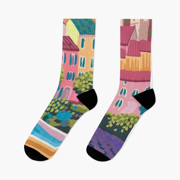 Item preview, Aix-en-Provence, France. Vibrant Colorful StreetScape Travel Poster :  Abstract Art By Carraann  designed and sold by CARRAANN.