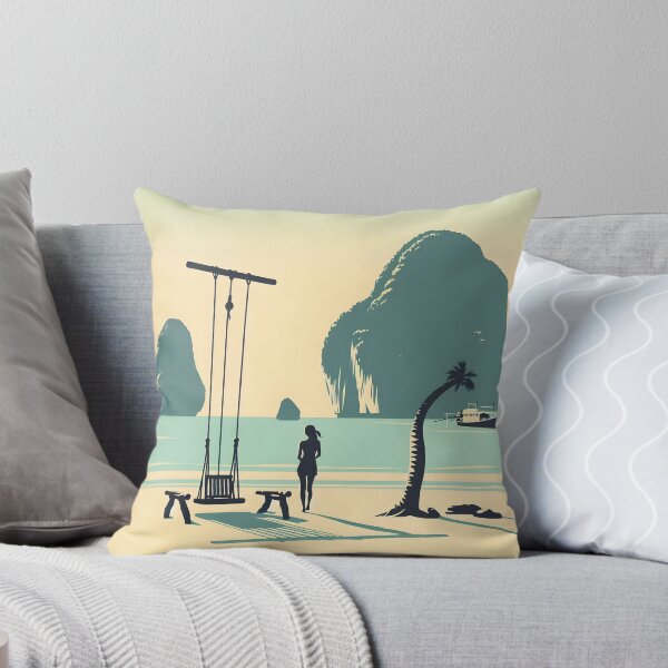 Item preview, Serene Minimalist Clipart Illustration of Maya Bay and Phi Phi Island, Thailand designed and sold by inkNext.