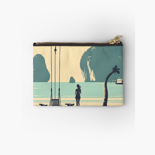 Item preview, Serene Minimalist Clipart Illustration of Maya Bay and Phi Phi Island, Thailand designed and sold by inkNext.