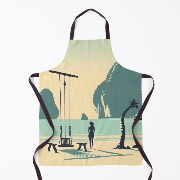 Item preview, Serene Minimalist Clipart Illustration of Maya Bay and Phi Phi Island, Thailand designed and sold by inkNext.