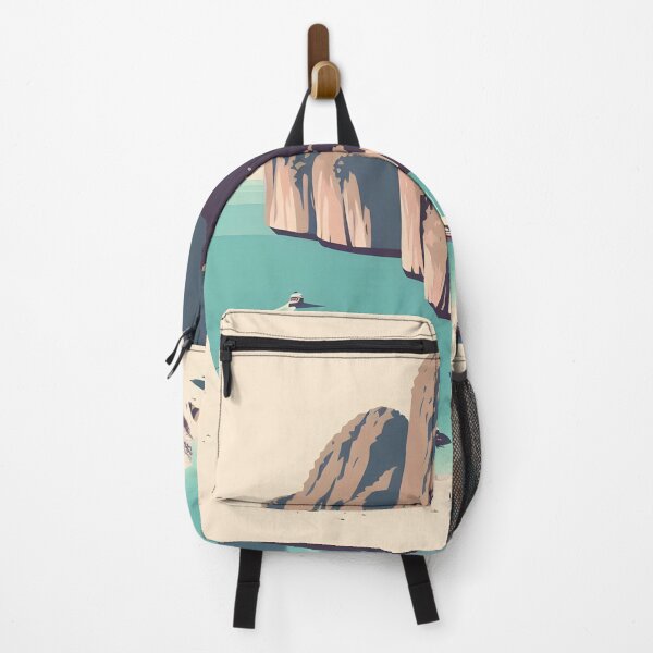 Item preview, Minimalist Clipart-Style Illustration of Maya Bay Island, Thailand designed and sold by inkNext.