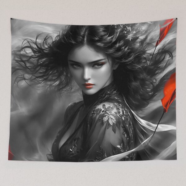 Item preview, Red Flags 9 bw designed and sold by deep-sea-birds.