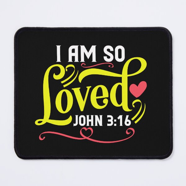 Item preview, I Am So Loved Groovy Bible Verse John 3:16 designed and sold by Roland1980.