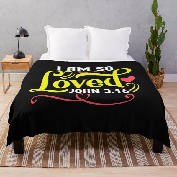 Item preview, I Am So Loved Groovy Bible Verse John 3:16 designed and sold by Roland1980.