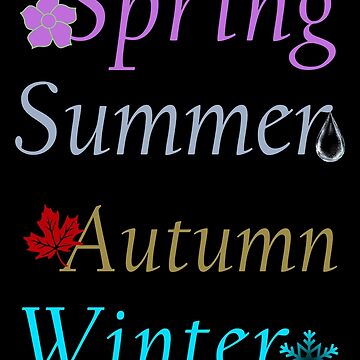 Artwork thumbnail, Colorful Spring Summer Autumn and Winter Seasons by WD-Artist
