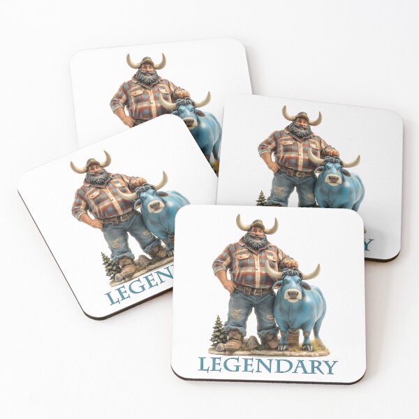 Item preview, Paul Bunyan & Babe the Blue Ox – Legendary American Folklore Art on Shirts, Decals & More! designed and sold by Ignorant-Artist.