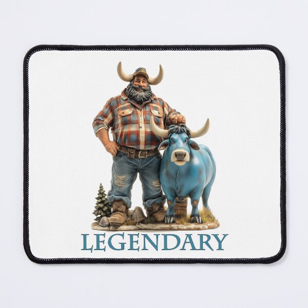 Item preview, Paul Bunyan & Babe the Blue Ox – Legendary American Folklore Art on Shirts, Decals & More! designed and sold by Ignorant-Artist.