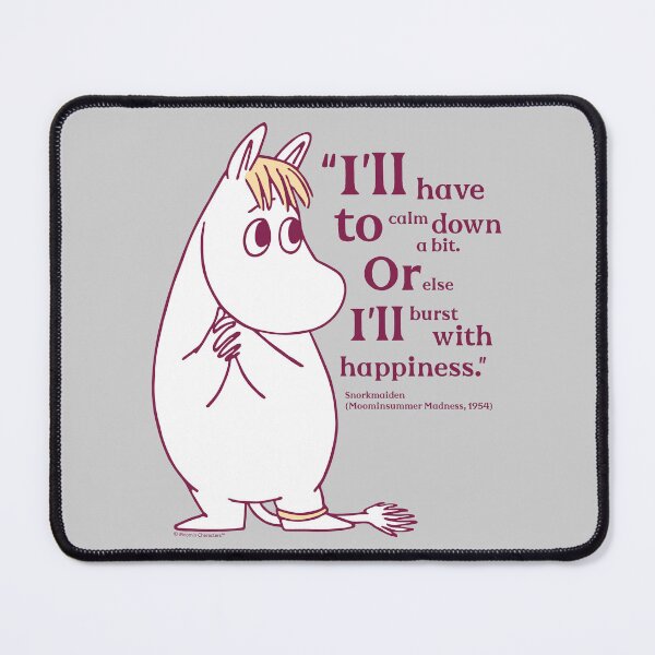 Item preview, Moomin Happiness Moominsummer Madness Snorkmaiden Quote designed and sold by MoominStore.