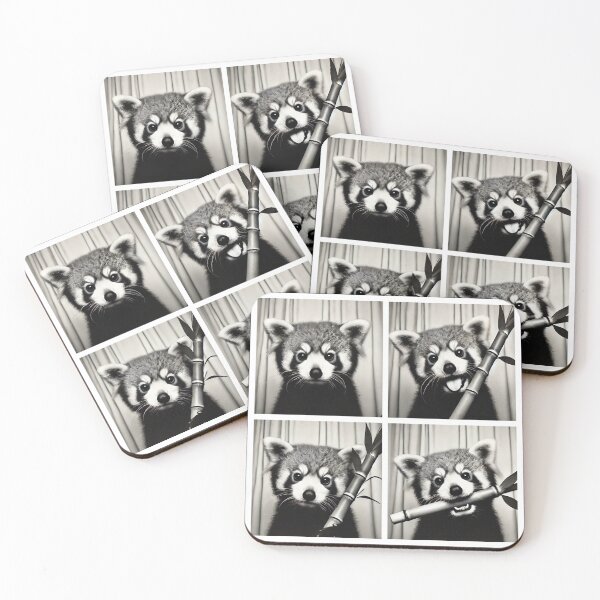 Item preview, Cute Red Panda Posing with Bamboo | Adorable Photobooth Animal | Playful Wildlife Photography | Funny Red Panda Moments designed and sold by PaintedPixels01.