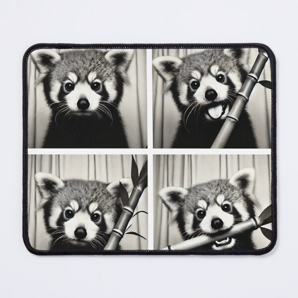 Item preview, Cute Red Panda Posing with Bamboo | Adorable Photobooth Animal | Playful Wildlife Photography | Funny Red Panda Moments designed and sold by PaintedPixels01.