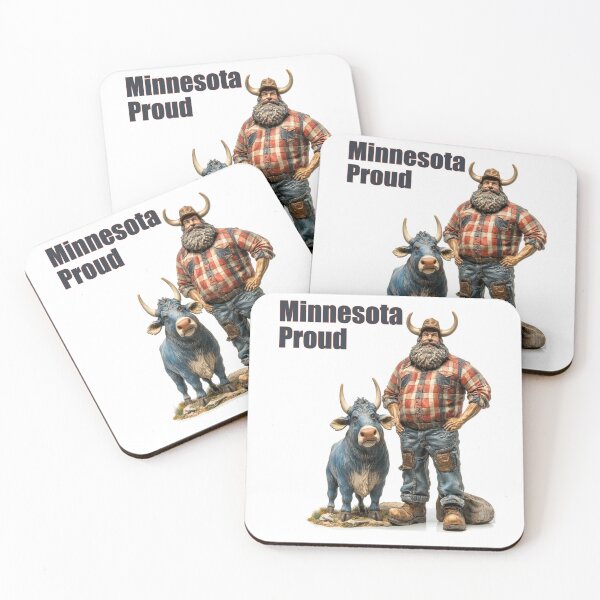 Item preview, Paul Bunyan & Babe the Blue Ox – Minnesota’s Legendary Lumberjack on Shirts, Decals & More! designed and sold by Ignorant-Artist.