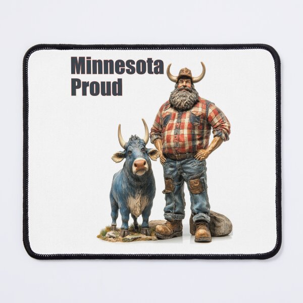 Item preview, Paul Bunyan & Babe the Blue Ox – Minnesota’s Legendary Lumberjack on Shirts, Decals & More! designed and sold by Ignorant-Artist.