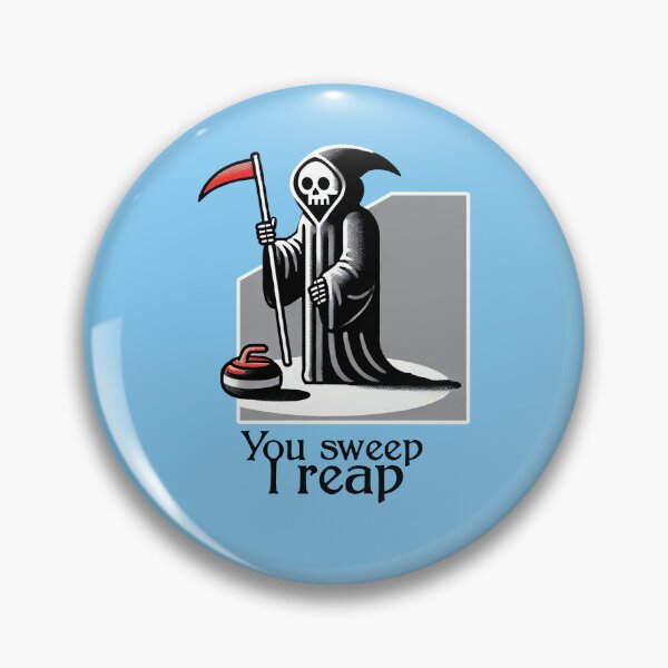 Item preview, Winter Sports Grim Reaper Sweeping designed and sold by HIISESSOL.