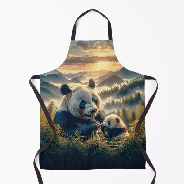 Item preview, Golden Serenity: Panda and Cub in Bamboo Bliss designed and sold by noelallumphoto.