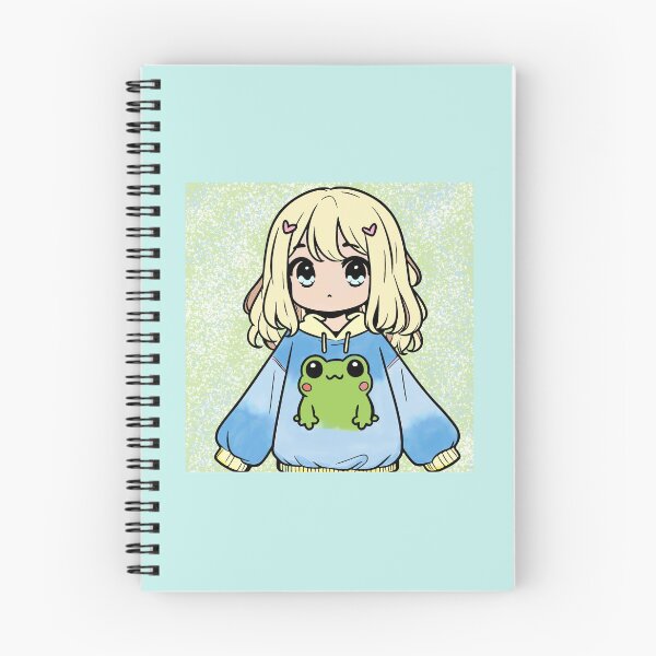 Item preview, Cute anime girl with green frog on sweatshirt  designed and sold by Skate2create.