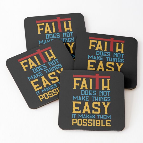 Item preview, Faith It Does Not Make Things Easy It Makes Them Possible Luke 1:37 designed and sold by Roland1980.