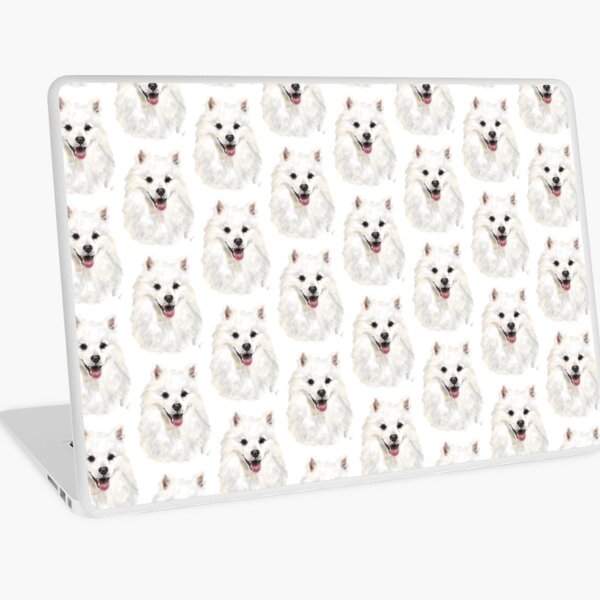 Happy Smiling American Eskimo Dog Laptop Skin
