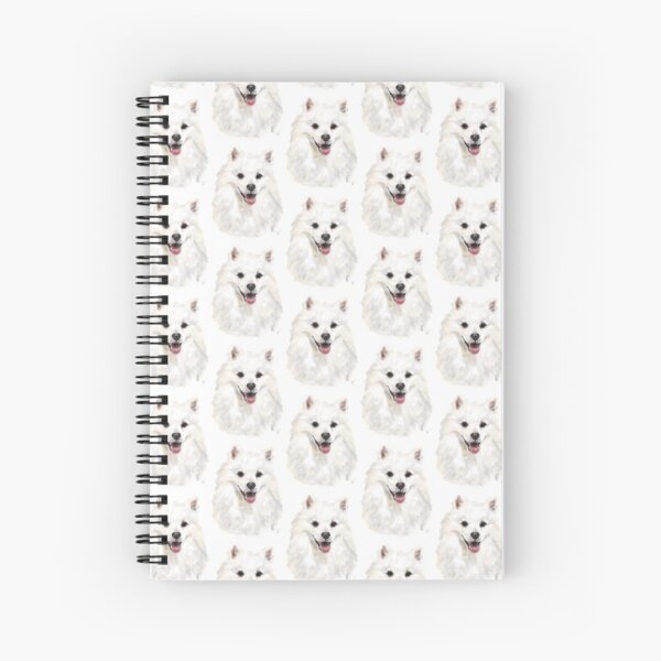Happy Smiling American Eskimo Dog Spiral Notebook