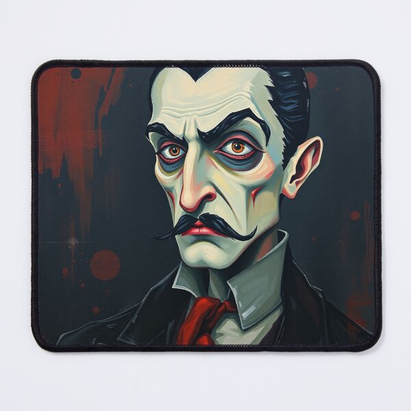 Item preview, Creepy stylized portrait of a old man with a mustache designed and sold by Vintage Designs +.