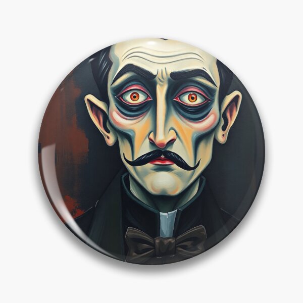 Item preview,  Creepy stylized Haunted House  portrait of a old man with a mustache designed and sold by Vintage Designs +.