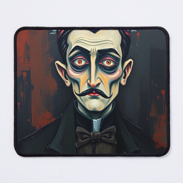 Item preview,  Creepy stylized Haunted House  portrait of a old man with a mustache designed and sold by Vintage Designs +.