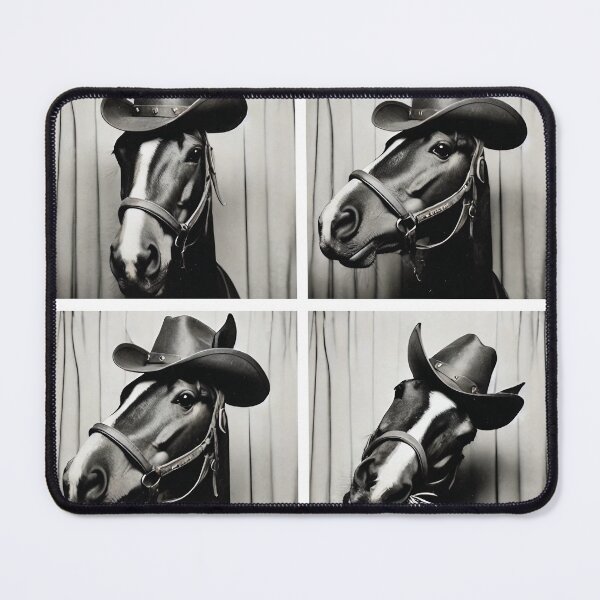 Item preview, Cute Horse Wearing a Cowboy Hat | Playful Photobooth Horse | Funny Western Animal Poses | Adorable Farm Animal Photography designed and sold by PaintedPixels01.