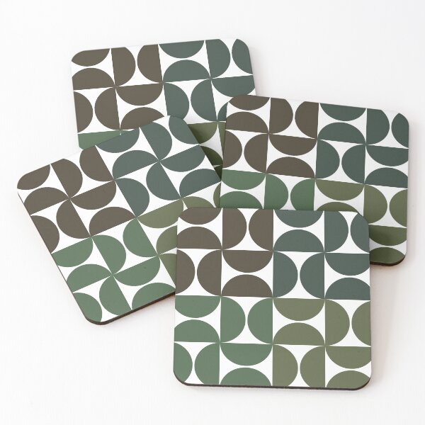 Item preview, Vintage geometric patterns - green brown eye designed and sold by Karu971.