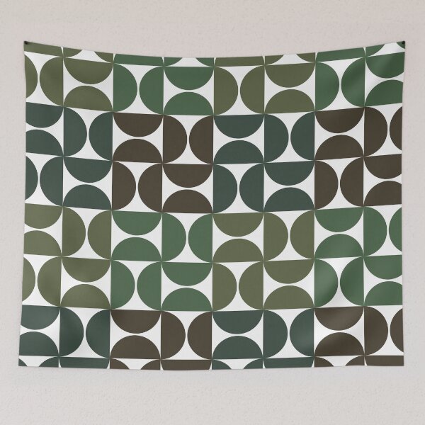 Item preview, Vintage geometric patterns - green brown eye designed and sold by Karu971.